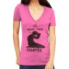 Tultex 214 - Ladies' Slim Fit Fine Jersey V-Neck Thumbnail