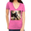 Tultex 214 - Ladies' Slim Fit Fine Jersey V-Neck Thumbnail