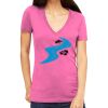 Tultex 214 - Ladies' Slim Fit Fine Jersey V-Neck Thumbnail