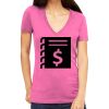 Tultex 214 - Ladies' Slim Fit Fine Jersey V-Neck Thumbnail